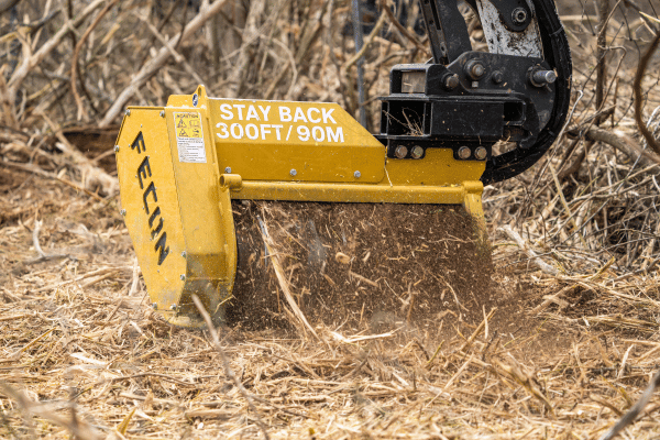 FECON Bull Hog Attachment for Excavators in action