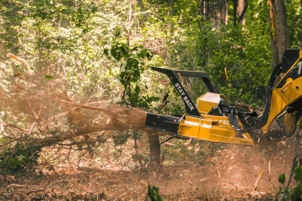 FECON Forestry Attachment Disc Hawk in action