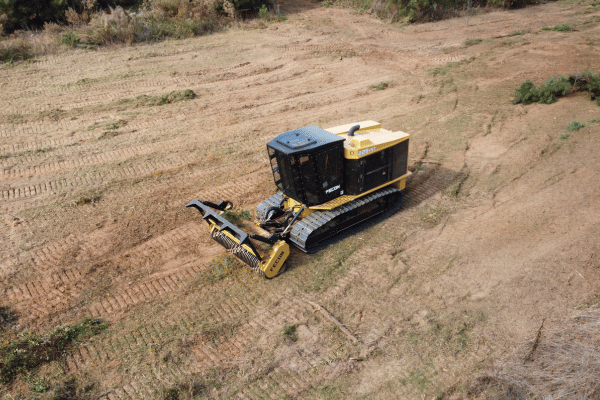 FECON 225VST Mulching Tractor in action