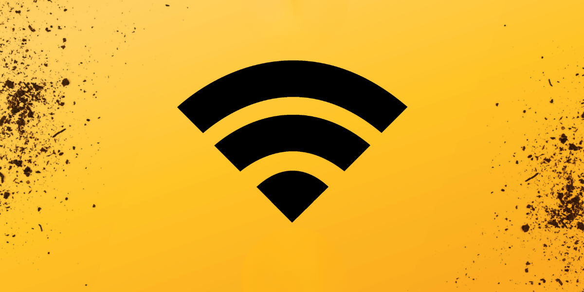 VermeerOne wifi symbol on yellow background