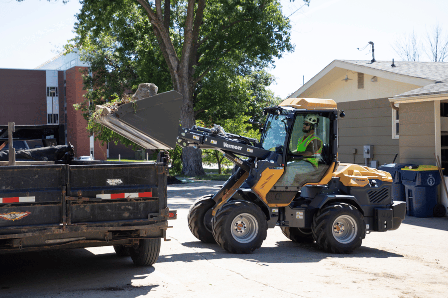 Vermeer ATX960 Compact Articulated Loader with bucket attachment
