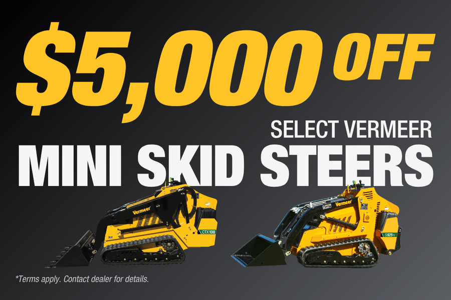$5,000 Off Select Vermeer Mini Skid Steers