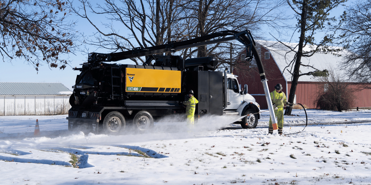 Vermeer VXt400 Vacuum Truck in action