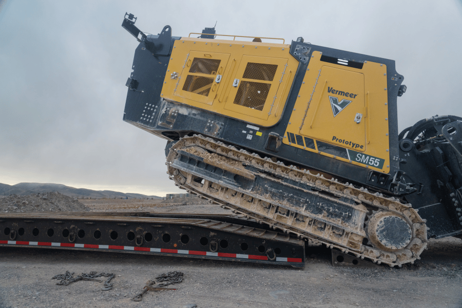 Vermeer SM55 Surface Miner being transported